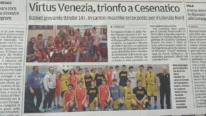 articolo Nuova Venezia vittoria Cesenatico U14f